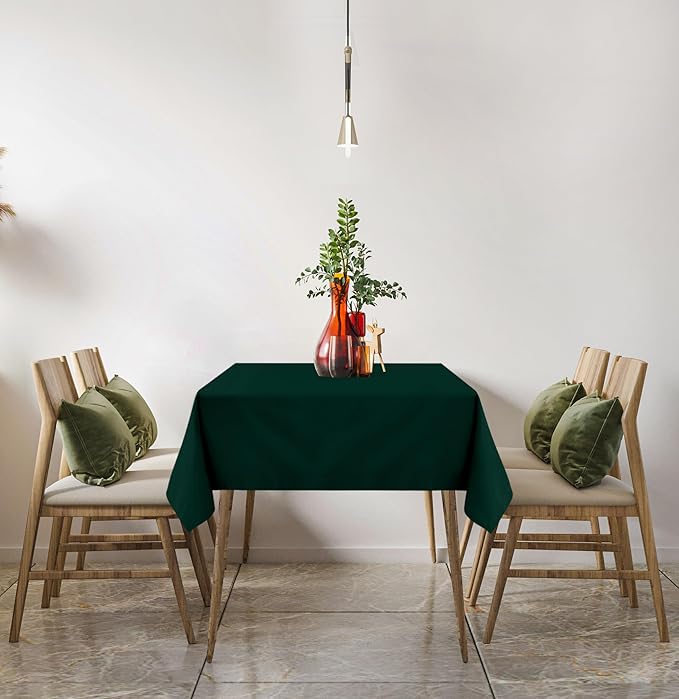 Utopia Kitchen 1 Pack 4 Foot Rectangle Table Cloth [60x84 Inches, Hunter Green] Stain and Wrinkle Resistant Tablecloth Washable Polyester Cover for Dining, Buffet Parties, Picnic and Weddings