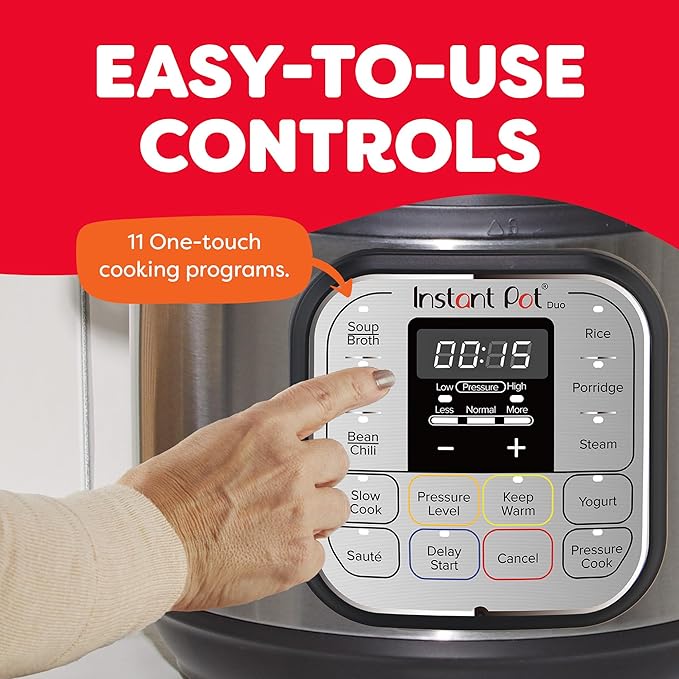 Instant Pot Duo 7-in-1 Mini Electric Pressure Cooker, Slow Rice Cooker, Steamer, Saut챕, Yogurt Maker, Warmer & Sterilizer, Includes Free App with over 1900 Recipes, Stainless Steel, 3 Quart