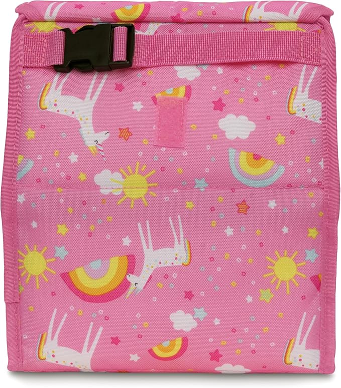 PackIt짰 Freezable Lunch Bag, Unicorn Dream Pink, Built with EcoFreeze짰 Technology, Foldable, Reusable, Zip and Velcro Closure with Buckle Handle, Designed for Work Lunch and Fresh Lunch On the Go
