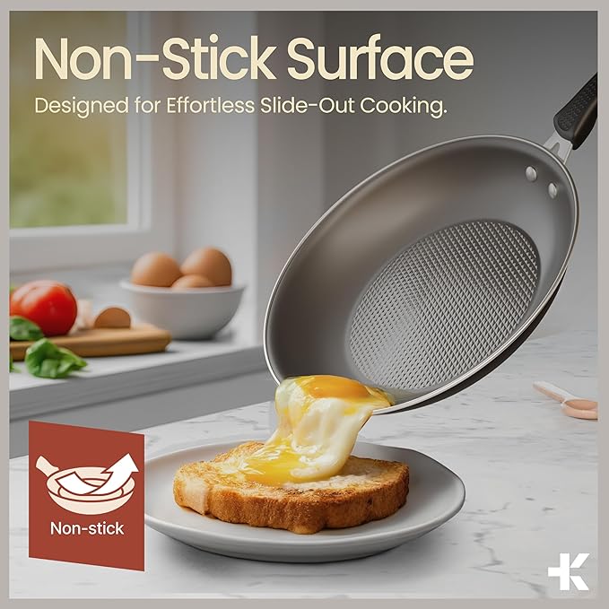 Pots and Pans Set, 23-Piece Non Stick Cookware & Bakeware Sets with Plaid Pattern, Stackable Design, Dishwasher Safe, Stain-resistant, Oven & All-Stove Safe, Tempered Glass Lid, Black
