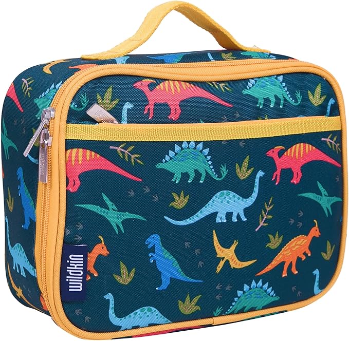 Wildkin Kids Insulated Lunch Box ??Durable and Reusable for School & Travel - Jurassic Dinosaurs