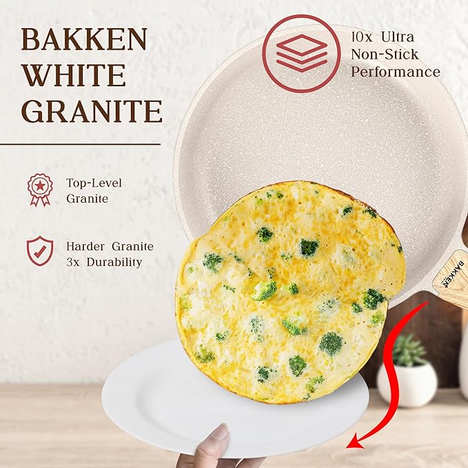 Bakken-Swiss 20-Piece Kitchen Cookware Set ??Granite Non-Stick ??Eco-Friendly ??for All Stoves & Oven-Safe