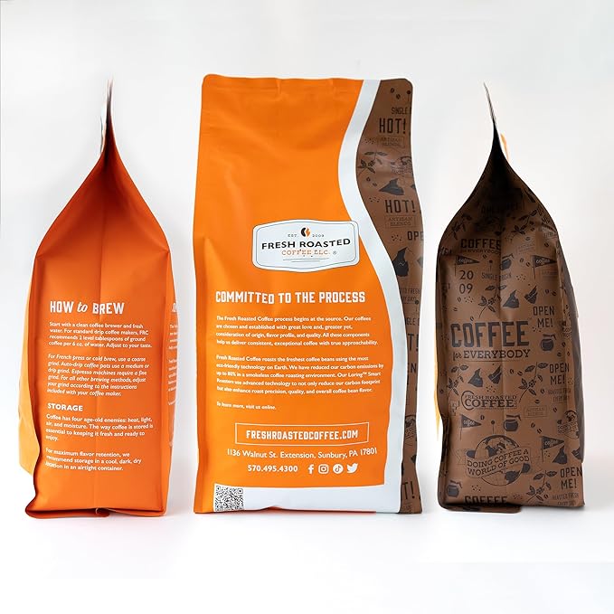 Fresh Roasted Coffee, Organic Drago Café Blend | USDA Organic, Kosher | Medium Roast 5 lb (80 oz) Whole Bean