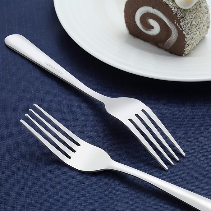 24-Piece Dinner Forks Set, Funnydin 7.1 Inches Stainless Steel Forks Silverware, Durable Table Forks Set, Use for Home, Kitchen and Restaurant - Mirror Polished, Dishwasher Safe
