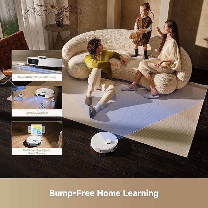 Mova P50 Ultra Robot Vacuum Cleaner with Flexible Mop, 19,000 Pa Suction Power with Anti-Tangle Brush, Corner and Edge Cleaning, 167??Automatic Cleaning & Self-Drying & Cleaning, Auto Empty & Refill