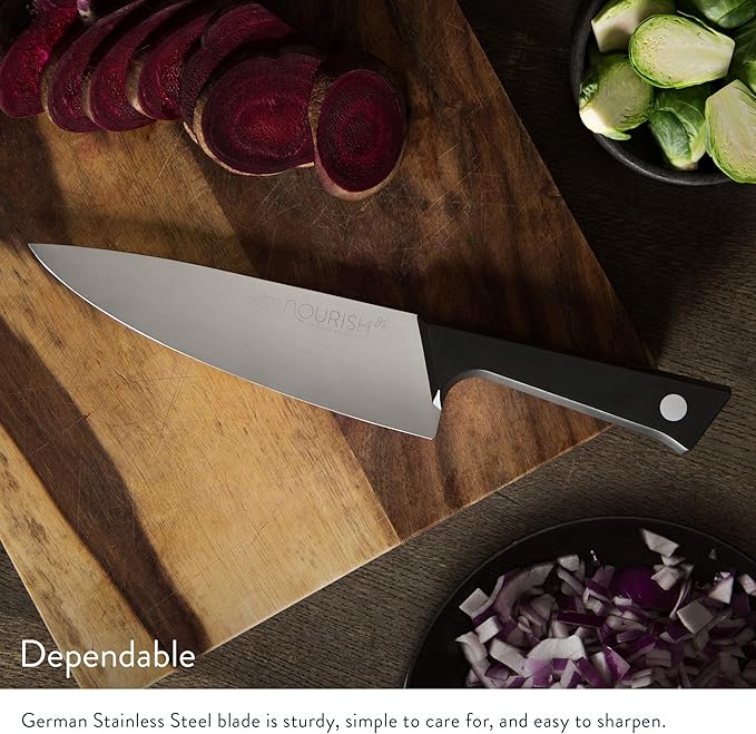 Greater Goods 8??Chef?셲 Knife ??German Steel (X50CrMoV15), Full-Tang, Everyday Kitchen Knife