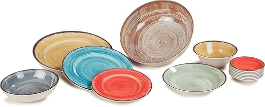 Carlisle FoodService Products Mingle Reusable Plastic Bowl Fruit Bowl with Pottery Style for Home and Restaurant, Melamine, 4.5 Ounces, Smoke