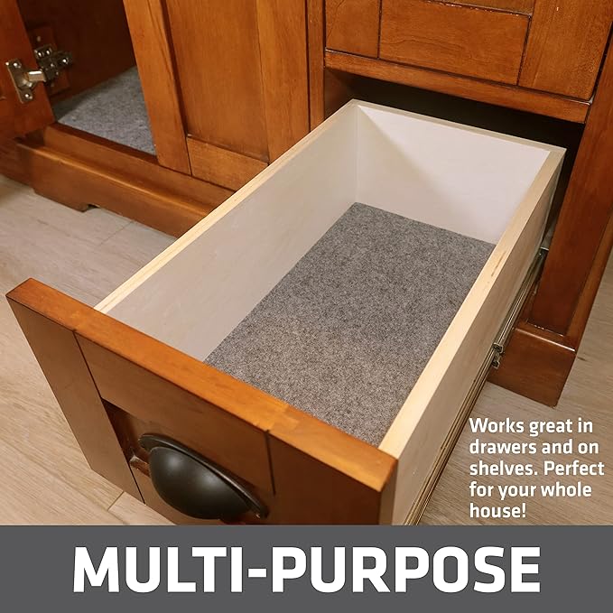 Drymate Premium Under Sink Mat, Waterproof Cabinet Protection Mats for Kitchen & Bathroom, Absorbent Shelf Liners, Slip-Resistant, Non-Adhesive, Machine Washable (USA Made)(24?쓝29??(Light Grey)