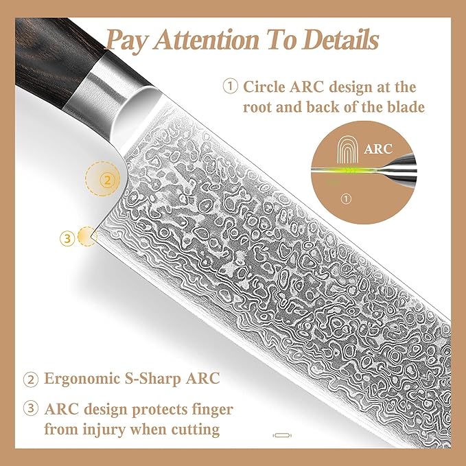 Japanese Damascus Knife Set 3 Piece, Damascus Chef Knife set 3, Forged from damascus steel Razor Sharp Professional Japanese knife set,Full Tang Handle,cooking gifts cooks