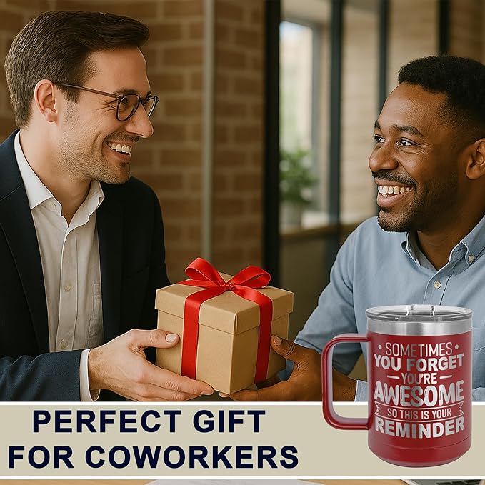 Spotted Dog Company Inspirational Travel Coffee Mug, Inspirational Gifts for Men Dad Father Wife Sister Women, Birthday For Him Her, You?셱e Awesome Tumbler, Teacher Coworker Gifts 15oz Maroon