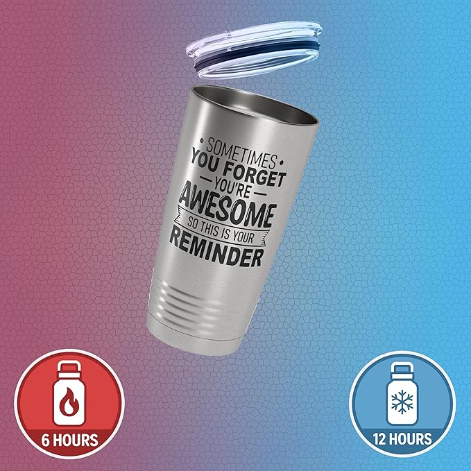 Spotted Dog Company Inspirational Tumbler, Inspirational Gifts for Men Dad Father Wife Sister Women, Birthday For Him Her, You?셱e Awesome Tumbler, Teacher Coworker Gifts 20oz Stainless