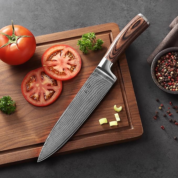 Wakoli EDIB 6-Piece Damascus Knife Set ??Professional Chef Knives Set with VG10 Core Blades, 67-Layer Damascus Steel and Ergonomic Pakkawood Handles ??Premium Kitchen Knives in Elegant Gift Box