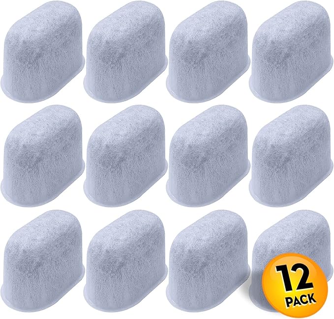 Cuisinart짰 Coffee Filter Replacement - 12 Pack Cuisinart짰 Coffee Maker Water Filter by Pureline - Charcoal Water Filter - for all Cusinart Coffee Machines