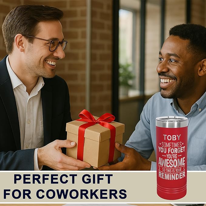 Personalized Inspirational Tumbler, Inspirational Gifts for Men Dad Father Wife Sister Women, Custom Birthday For Him Her, Customized You?셱e Awesome Tumbler, Teacher Coworker Gifts 22oz Red