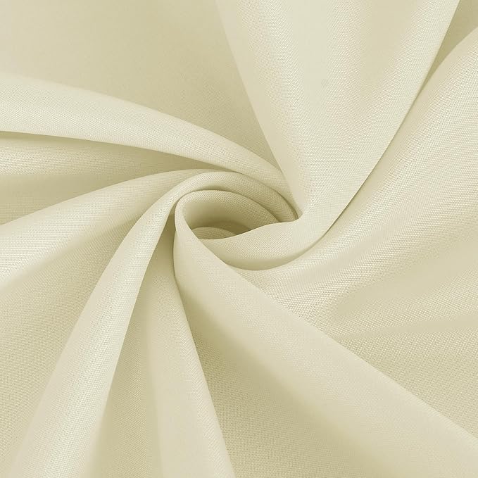 Fitable Elegant Rectangle Table Clothes, 6 Pack - 90 x 132 Inch, Ivory - Reusable and Washable Tablecloths, Polyester Fabric Table Covers for Wedding, Party, Banquet, Formal Events