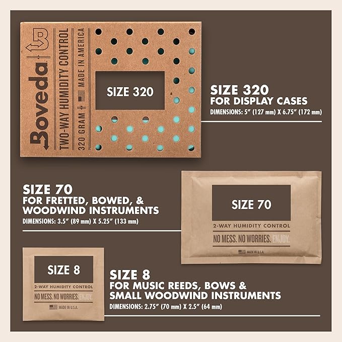 Boveda 69% Two-Way Humidity Control Packs For Storing Up to 5 Items ??Size 8 ??10 Pack ??For Small Plastic Travel Cases & Bags ??Moisture Absorbers ??Humidifier Packs in Resealable Bag