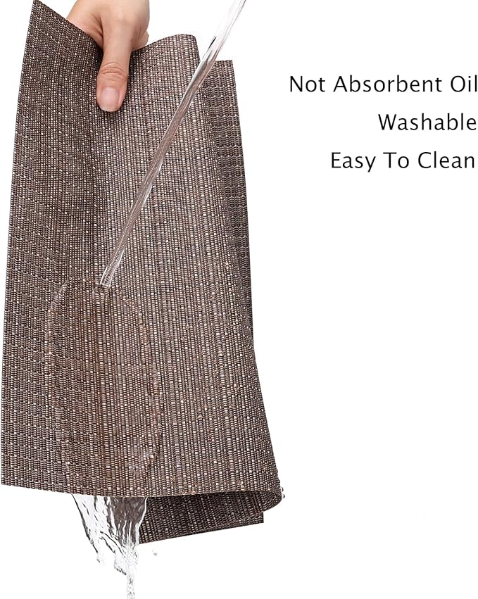 Myir JUN Table Runner, Vinyl Table Runner Indoor 55 Inch Long Arbitrarily Cropped Runner for Table Heatproof for Home Party (Coffee, 15 x 55 inch)