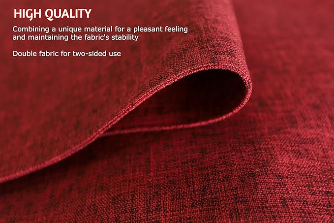 HOMEYNICE Placemat Set-Washable Place Mats for Parties, Elegant Table Mats for Kitchen Table, Set of 4 Dining Table Placemats, Heat-Resistant Cloth Placemats for Indoor and Outdoor,13x19 Red Bordeaux