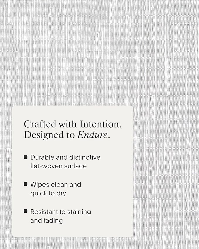 Chilewich Bamboo Placemats Set of 4 - Round Woven Placemats - Reusable, Stain-Resistant, Indoor/Outdoor Tabletop Protection - 15" - Moonlight
