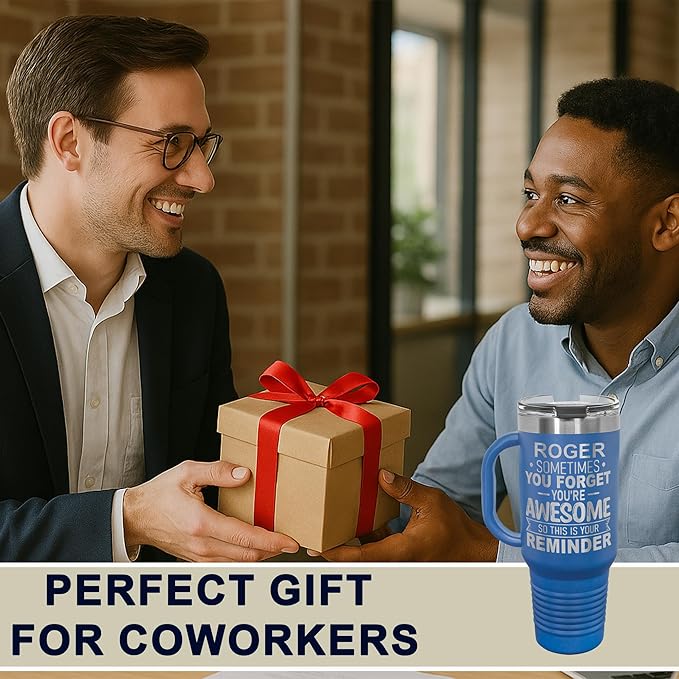 Personalized Inspirational Tumbler, Inspirational Gifts for Men Dad Father Wife Sister Women, Custom Birthday For Him Her, Customized You?셱e Awesome Tumbler, Teacher Coworker Gifts 40oz Royal Blue