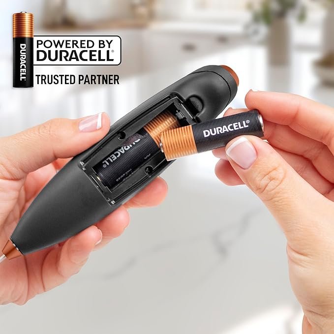 Zulay Kitchen Milk Frother Handheld Electric Whisk with AA Duracell Batteries ??Durable Drink Mixer for Coffee, Lattes, Cappuccinos & More - Black Copper