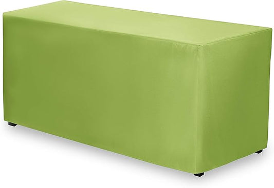 Gee Di Moda Fitted Tablecloth - 72 x 30 Inch Apple Green Floor-Length Fitted Table Cloth for 6 Foot Rectangle Table, Heavy Duty Washable Fabric for Parties, Dinner, Weddings, Baby Shower & Trade Show
