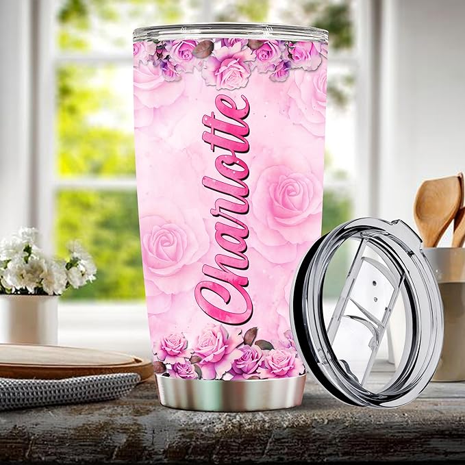 Personalized Baseball Tumbler for Mom, 20oz Insulated Stainless Steel Travel Mug Coffee Cup, Gift for Baseball Lovers, Women, Wife, Daughter, Christmas, Birthday, Mother's Day, Valentine