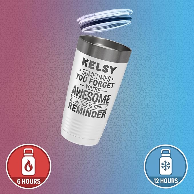 Personalized Inspirational Tumbler, Inspirational Gifts for Men Dad Father Wife Sister Women, Custom Birthday For Him Her, Customized You?셱e Awesome Tumbler, Teacher Coworker Gifts 20oz White Black