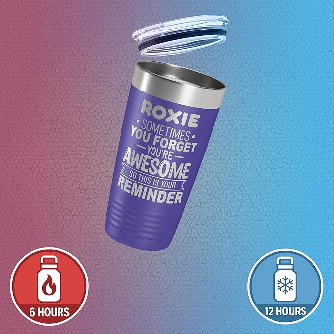 Personalized Inspirational Tumbler, Inspirational Gifts for Men Dad Father Wife Sister Women, Custom Birthday For Him Her, Customized You?셱e Awesome Tumbler, Teacher Coworker Gifts 20oz Purple