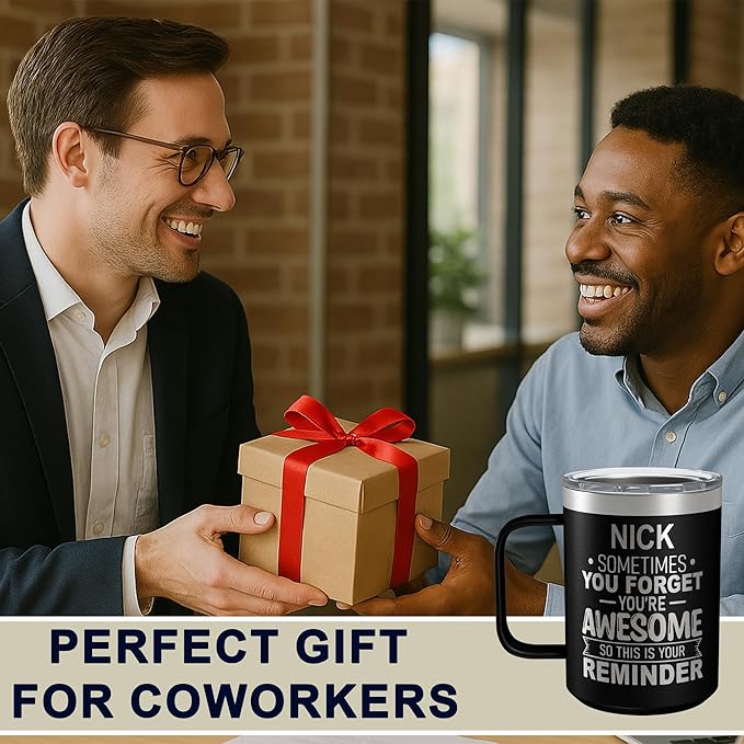 Personalized Inspirational Travel Coffee Mug, Inspirational Gifts for Men Dad Wife Sister Women, Custom Birthday For Him Her, Customized You?셱e Awesome Tumbler, Teacher Coworker Gifts 15oz Black