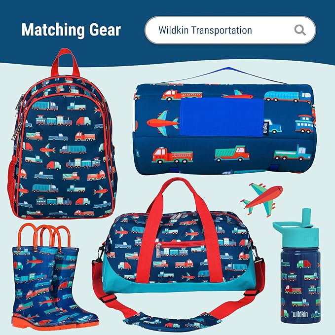 Wildkin Kids Insulated Lunch Box ??Durable and Reusable for School & Travel - Transportation