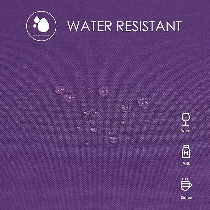 BALCONY & FALCON Rectangle Table Cloth ??Waterproof, Wrinkle-Resistant Dust-Proof Farmhouse Tablecloth for Dining, Kitchen, Party Decorations, Halloween Fall Gatherings (Purple, 55" x 71")