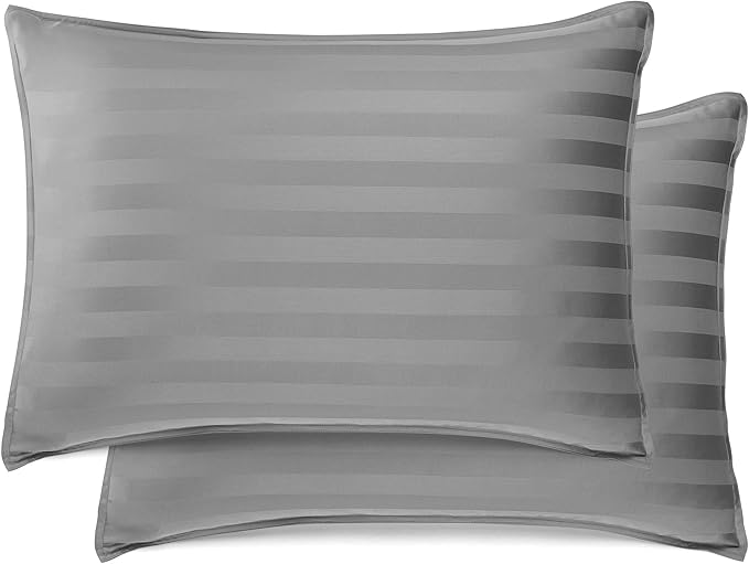 Pure Bamboo Twin Sheets, Genuine 100% Organic Viscose Derived from Bamboo Bed Sheet Set, Luxuriously Soft & Cooling, Double Stitching, 2 Year Quality Promise (Twin, Jacquard Stone)