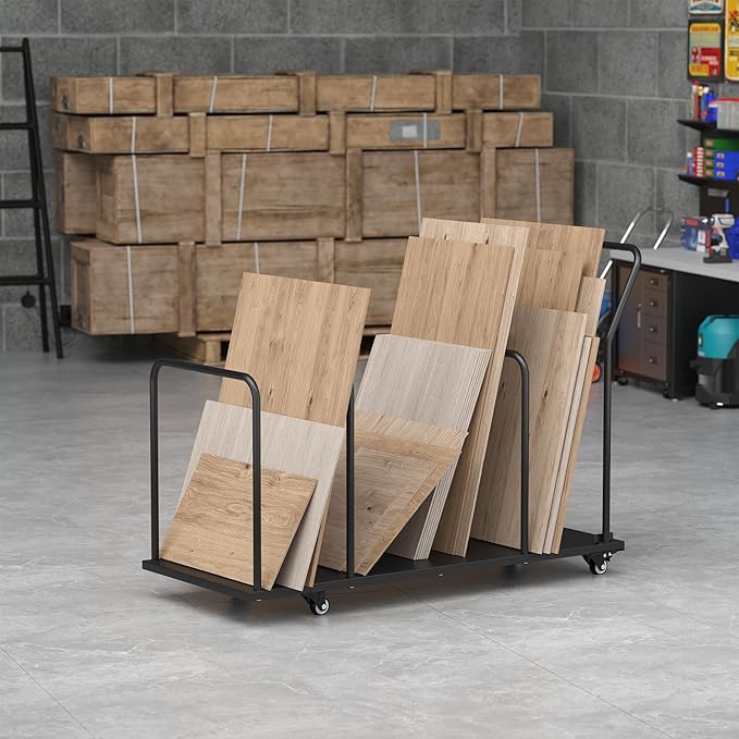 Metal Carton Stand, Rolling Cardboard Box Stand, 500Lb Carton Storage Rack, Heavy Duty Carton Cart Stand with Wheels, Cardboard Box Organizer Storage Rack for Commercial Home Supermarket Warehouse