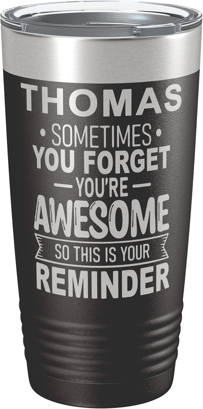 Personalized Inspirational Tumbler, Inspirational Gifts for Men Dad Father Wife Sister Women, Custom Birthday For Him Her, Customized You?셱e Awesome Tumbler, Teacher Coworker Gifts 20oz Black