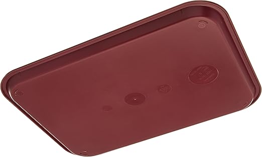 Carlisle FoodService Products CT121661 Caf챕 Standard Cafeteria / Fast Food Tray, 12" x 16", Burgundy
