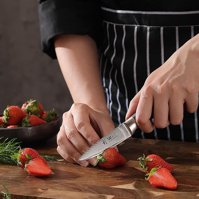 Wakoli EDIS 6-Piece Damascus Kitchen Knife Set ??Professional Chef Knives Set with VG10 Core Blades, 67-Layer Damascus Steel & Ergonomic Pakkawood Handles ??Premium Kitchen Knives in Elegant Gift Box