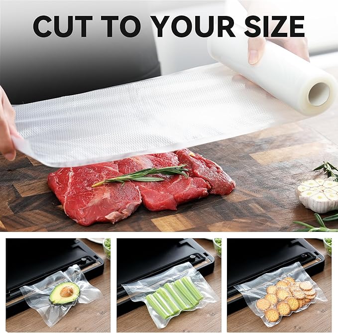 Wevac Vacuum Sealer Bag Rolls Variety Pack, 6"x16', 8"x16', 11"x16' (3 Rolls), Heavy Duty Food Storage, Ideal for Sous Vide, Freezer, Meal Prep