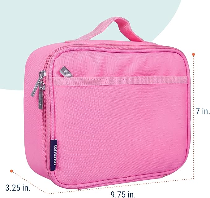 Wildkin Kids Insulated Lunch Box ??Durable and Reusable for School & Travel - Flamingo Pink