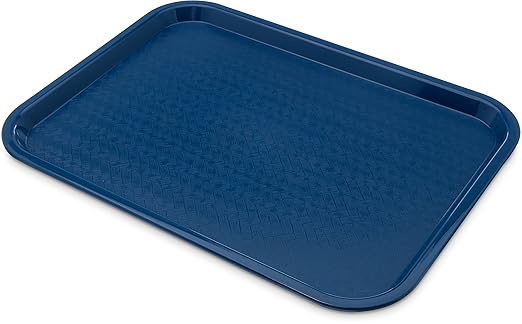 Carlisle FoodService Products CT121614 Caf챕 Standard Cafeteria / Fast Food Tray, 12" x 16", Blue