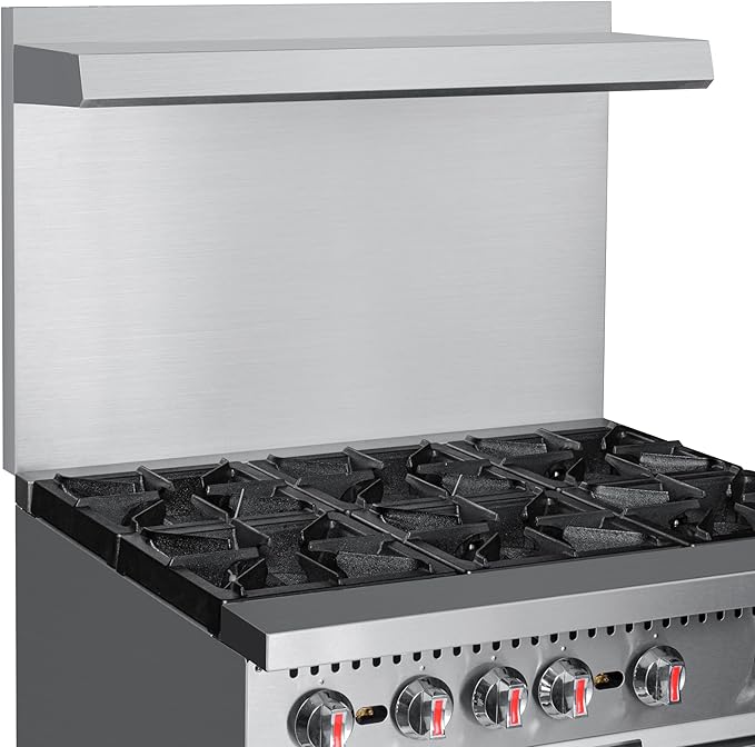 KoolMore 36 in. 6 Burner Commercial Liquid Propane Range with Oven (KM-CR36-LP)
