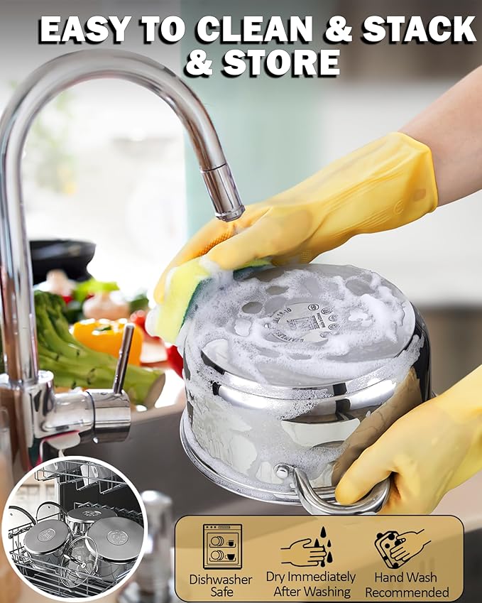 Cook N Home 8 Quart Stainless Steel Stockpot with Lid