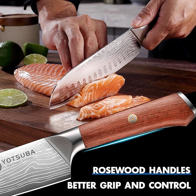 YOTSUBA 5PCS Kitchen Knives Set,Kitchen Knife Set,German High Carbon Stainless Steel Ultra Chef Knife Sets with Ergonomic Handle for Chopping Vegetable and Cooking