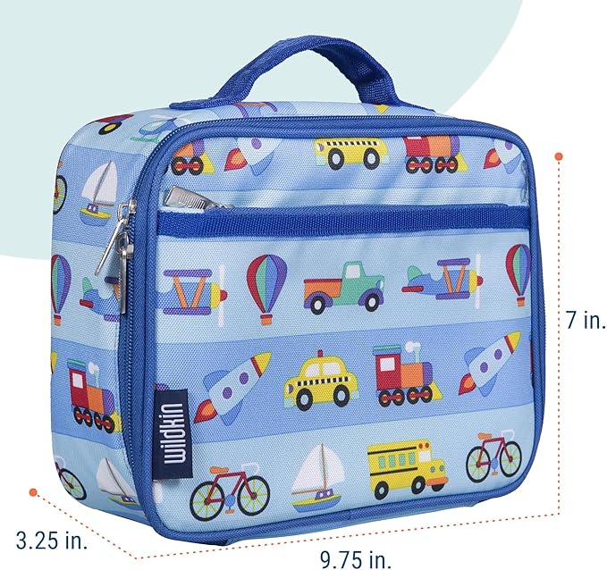 Wildkin Kids Insulated Lunch Box ??Durable and Reusable for School & Travel - On the Go