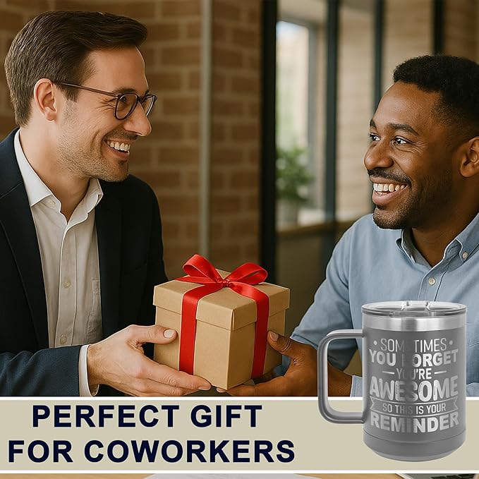 Spotted Dog Company Inspirational Travel Coffee Mug, Inspirational Gifts for Men Dad Father Wife Sister Women, Birthday For Him Her, You?셱e Awesome Tumbler, Teacher Coworker Gifts 15oz Gray
