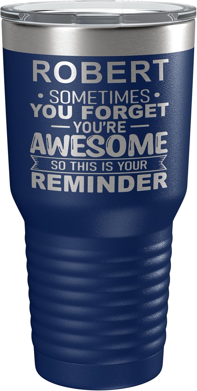 Personalized Inspirational Tumbler, Inspirational Gifts for Men Dad Father Wife Sister Women, Custom Birthday For Him Her, Customized You?셱e Awesome Tumbler, Teacher Coworker Gifts 30oz Navy Blue