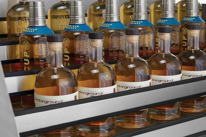 Kratos Commercial Rack - 5-Tiered Stainless Steel Liquor Display Rack, 18" W x 23" D (32L-030)