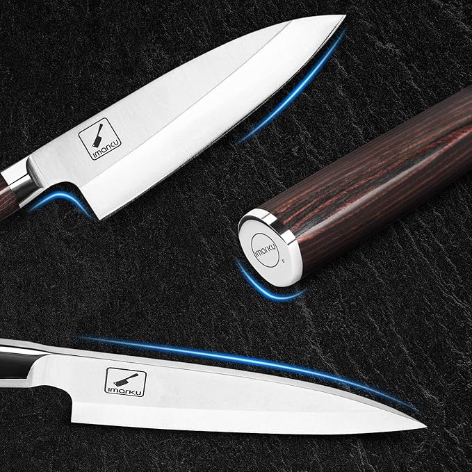 imarku 7 Inch Deba Knife,Ultra Sharp Sushi Knife,Ultimate Japanese Kitchen Knife with Stainless Steel Single Bevel,Fish Fillet Knifes for Fish Cutting with Ergonomic Handle, Christmas Gifts