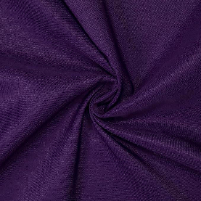 Gee Di Moda Fitted Tablecloth - 48 x 30 Inch Purple Floor-Length Fitted Table Cloth for 4 Foot Rectangle Table, Heavy Duty Washable Fabric for Parties, Dinner, Weddings, Baby Shower & Trade Show