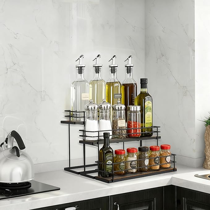 Coffee Syrup Organizer rack, 3 Tier Syrup Holder(12 Bottle Capacity) for coffee bar syrup storage,kitchen condiment organization and wine display.